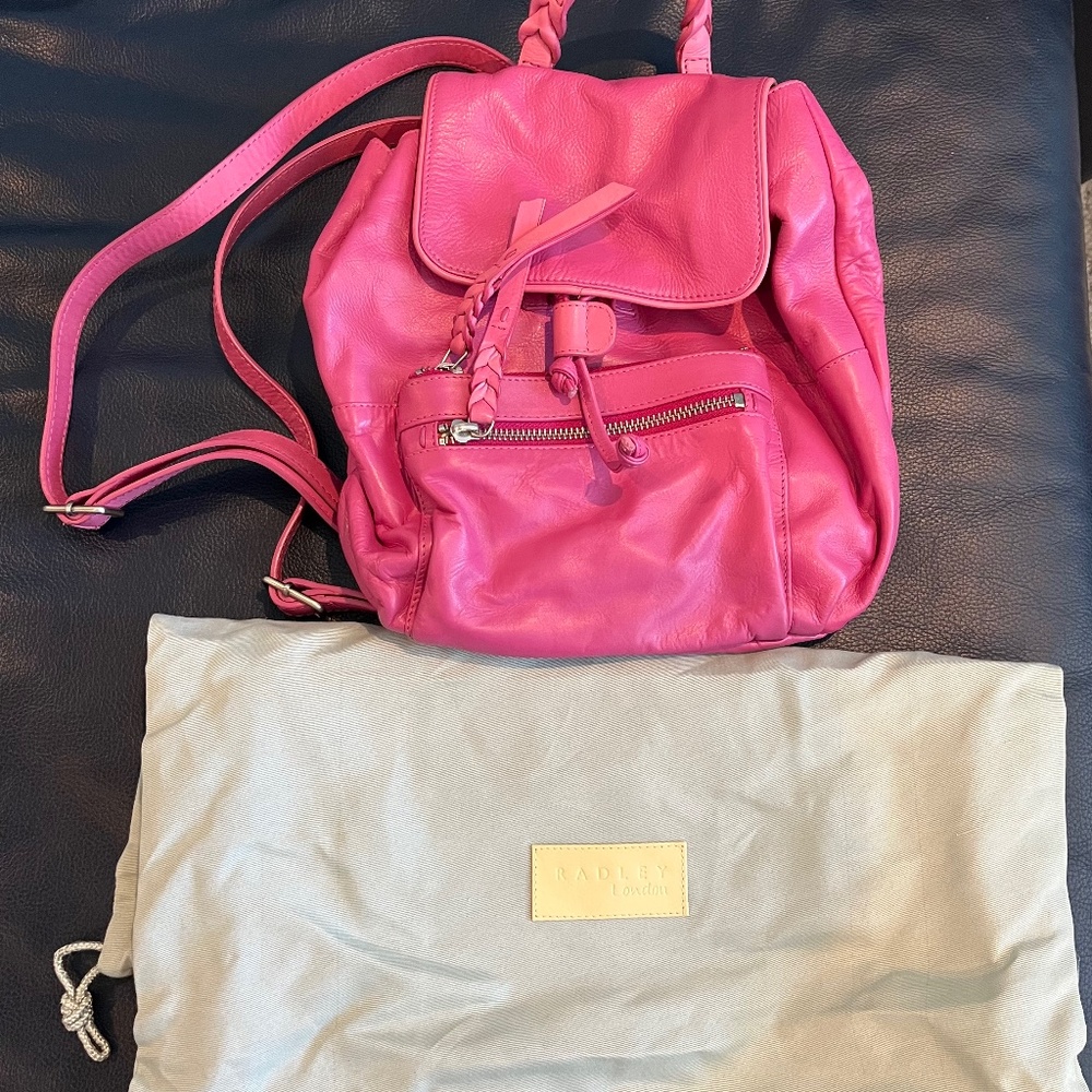 Leather backpack